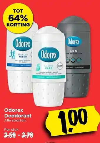 Vomar Voordeelmarkt Odorex deodorant aanbieding