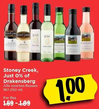 Vomar Voordeelmarkt Stoney Creek, Just 0% of Drakensberg 187-250ml aanbieding