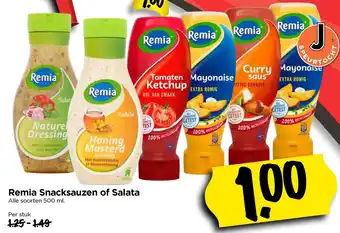 Vomar Voordeelmarkt Remia Snacksauzen of Salata 500ml aanbieding