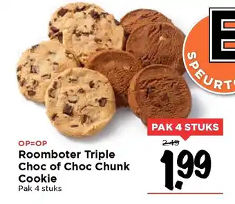 Vomar Voordeelmarkt Roomboter Triple Choc of Choc Chunk cookie aanbieding