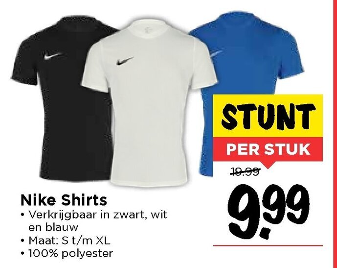 Nike Shirts S-XL aanbieding bij Vomar