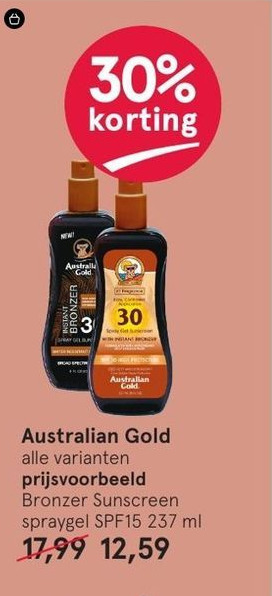 Etos Australian Gold aanbieding