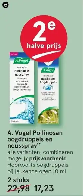 Etos A. Vogel Pollinosan oogdruppels en neusspray aanbieding