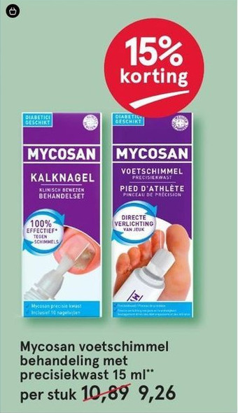 Etos Mycosan voetschimmel behandeling met precisiekwast 15 ml aanbieding