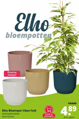 GroenRijk Elho Bloempot Vibes Fold aanbieding