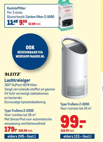 Makro Luchtreiniger aanbieding