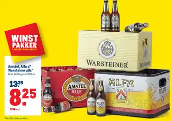 Makro Amstel, Alfa of Warsteiner pils* aanbieding