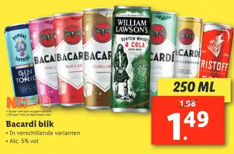 Lidl Bacardi blik aanbieding