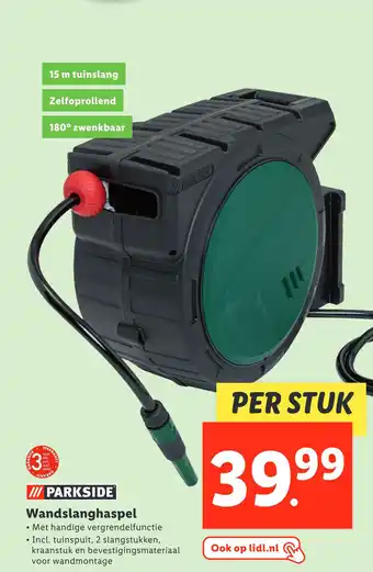 Lidl Wandslanghaspel aanbieding