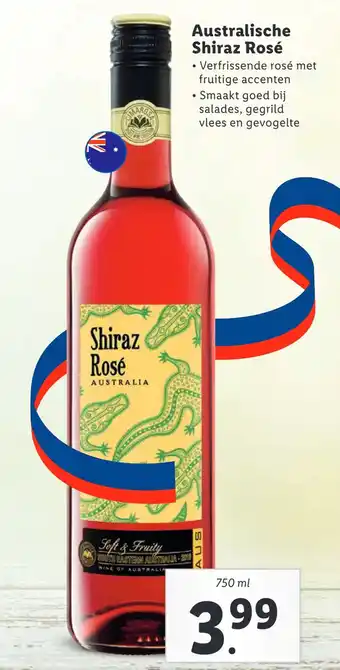 Lidl Australische Shiraz Rosé aanbieding