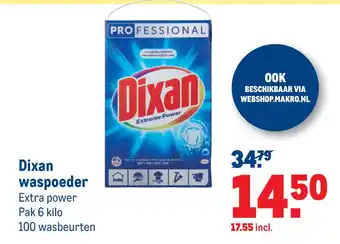 Makro Dixan waspoeder aanbieding