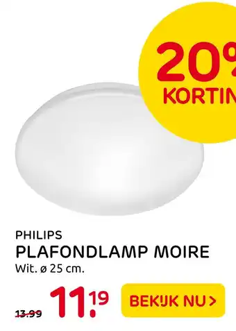 Praxis Philips plafondlamp Moire aanbieding