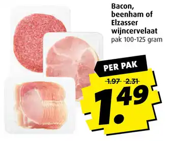 Boni Bacon, beenham of elzasser wijncervelaat 100-125g aanbieding