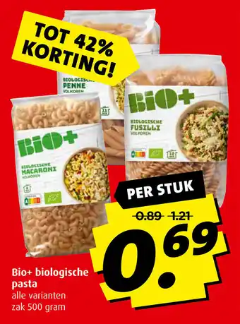 Boni Bio+ biologische pasta 500g aanbieding