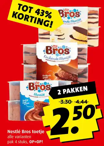 Boni Nestle bros toetje aanbieding