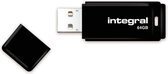 Bol.com Integral USB-sticks 64GB Black USB Flash Drive USB2.0 10.1g aanbieding