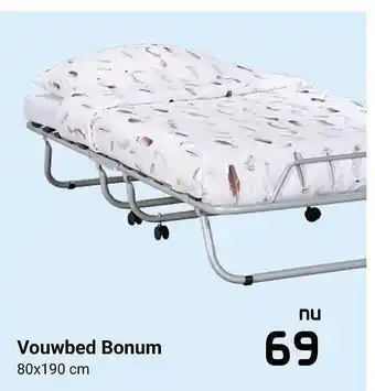 Beddenreus Vouwbed Bonum 80x190 Cm aanbieding
