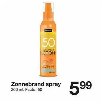 Zeeman Zonnebrand spray aanbieding