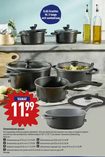 ALDI Gietaluminium pannen aanbieding