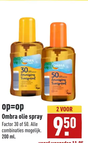 ALDI Ombra olie spray aanbieding