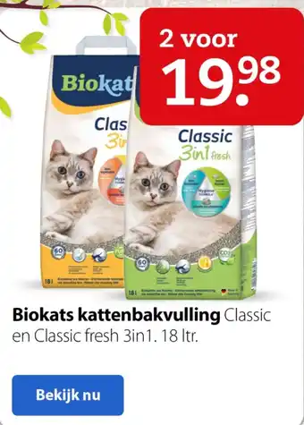 Boerenbond Biokats kattenbakvulling aanbieding