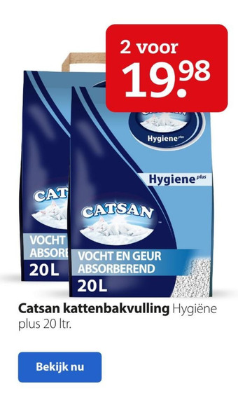 Boerenbond Catsan kattenbakvulling aanbieding