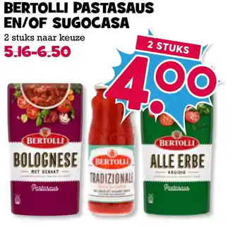 Boon`s Markt BERTOLLI PASTASAUS EN/OF SUGOCASA aanbieding