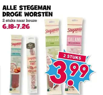 Boon`s Markt ALLE STEGEMAN DROGE WORSTEN aanbieding