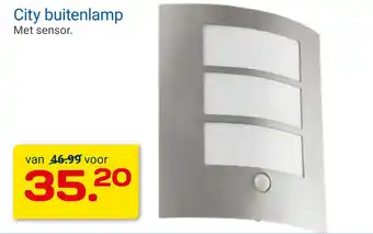 Kluswijs City buitenlamp Met sensor. aanbieding