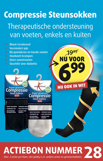 Lucovitaal Compressie Steunsokken aanbieding