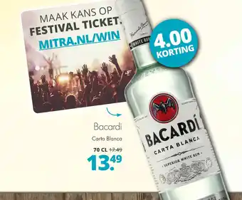 Mitra Bacardi Carta Blanca aanbieding