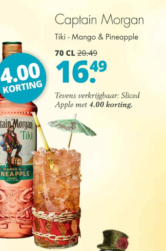 Mitra Captain Morgan Tiki - Mango & Pineapple aanbieding