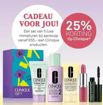 Mooi parfumerie Op Clinique 25% Korting aanbieding