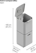 Bol.com Joseph Joseph Intelligent Waste Prullenbak Totem 2.0 Compact Recycler - 40 l - Grafiet aanbieding