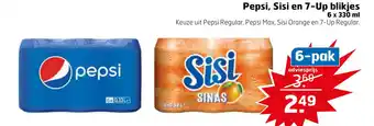 Trekpleister Pepsi, Sisi en 7-Up blikjes aanbieding