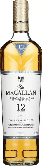 Drankdozijn The Macallan 12 years Triple Cask 70CL aanbieding