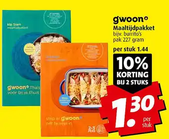 Boni gwoon maaltijdpakket 227 gram aanbieding