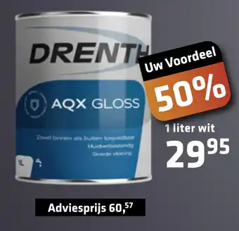 De voordeelmarkt Drenth 1 liter wit aanbieding