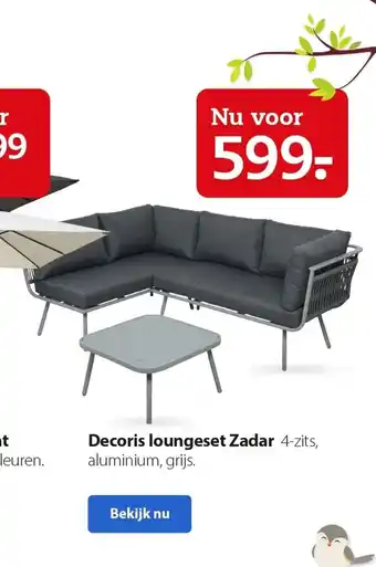 Pets Place Decoris loungeset Zadar 4-zits aanbieding