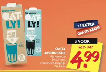 Dekamarkt Oatly haverdrank 1 liter aanbieding