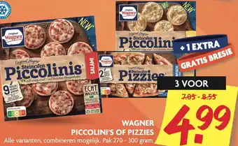 Dekamarkt Wagner piccolini's of pizzies 270-300 gram aanbieding