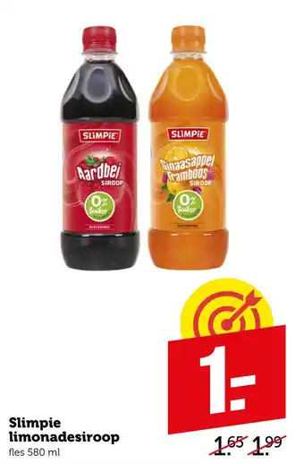 Coop Slimpie limonadesiroop 580 ml aanbieding