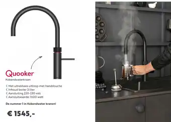 Superkeukens Quooker kokendwaterkraan aanbieding