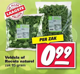 Nettorama Veldsla of Rucola naturel aanbieding