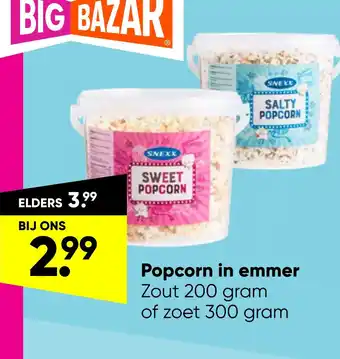 Big Bazar Popcorn in emmer aanbieding