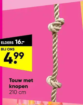 Big Bazar Touw met knopen aanbieding