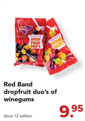 Zegro Red Band dropfruit duo's of winegums aanbieding