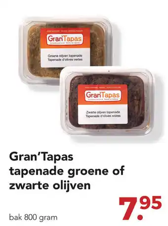 Zegro Gran'Tapas tapenade groene of zwarte olijven aanbieding