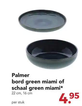 Zegro Palmer bord green miami of schaal green miami aanbieding