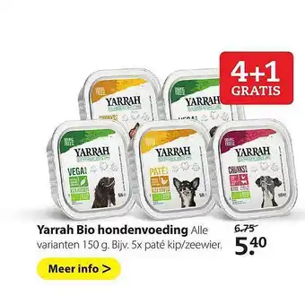 Pets Place Yarrah bio hondenvoeding 150 gram aanbieding